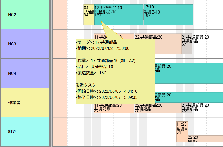 付箋の表示