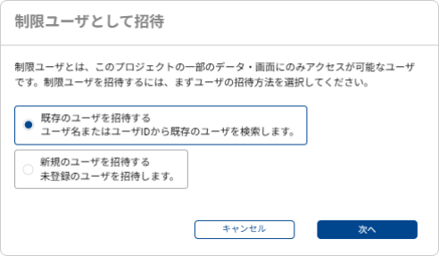 招待方法の選択